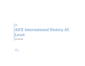 AICE International History AS Level