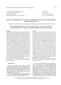 Retinal hemorrhages as one of complications of optic disc drusen