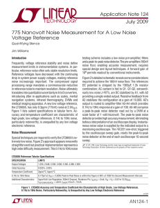 AN124 - 775 Nanovolt Noise Measurement for A Low Noise Voltage