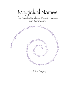 Magickal Names - devserenity.com