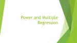 Power and Multiple Regression