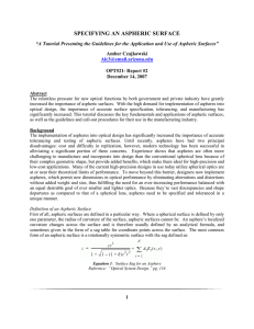 Specifying an Aspheric Surface