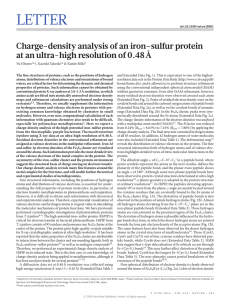 Charge-density analysis of an iron–sulfur protein at an ultra