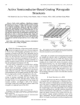 Active semiconductor-based grating waveguide structures
