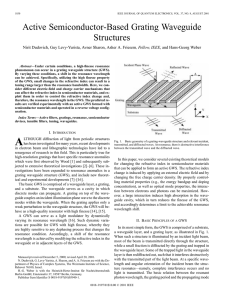 Active semiconductor-based grating waveguide structures