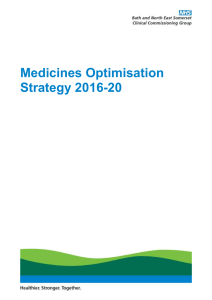 Medicines Optimisation Strategy 2016-20