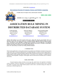 ASSOCIATION RULE MINING IN DISTRIBUTED DATABASE SYSTEM