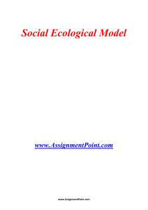 Social Ecological Model www.AssignmentPoint.com Socio