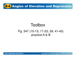 8.4 Angles of Elevation and Depression