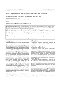 Humanpapilloma virus DNA in Nongenital Seborrheic Keratosis