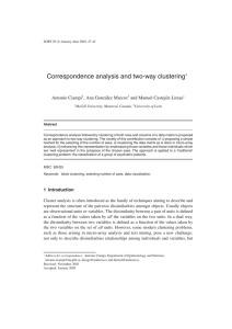 Idescat. SORT. Correspondence analysis and two