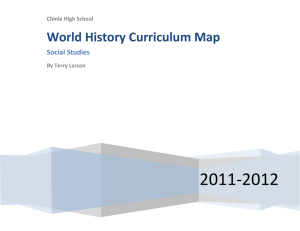 World History Curriculum Map - Chinle Unified School District
