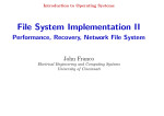 File System Implementation II - John Franco