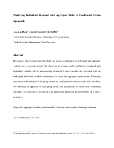 Predicting Individual Response with Aggregate Data