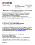 Augmentative and Alternative Communication (AAC) Assessment for