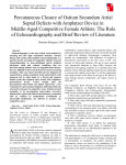 Percutaneous Closure of Ostium Secundum Atrial Septal Defects