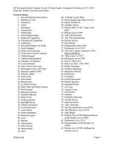 APE Chapter 14 and 15 Study Guide 2017