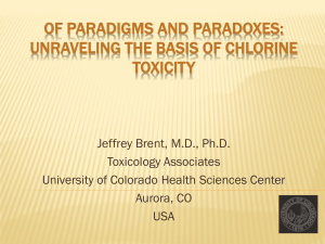 PATHOPHYSIOLOGY AND CLINICAL SEQUELAE OF CHLORINE