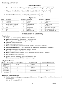 Introduction to Geometry