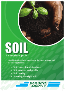 Soil content and structure • Soil analysis and