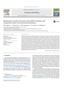 Ecological Modelling Mathematical model of livestock and