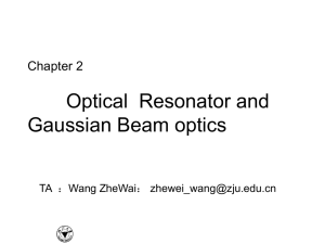 Chapter 4 Optical Resonator