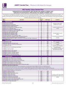 2017 MO Family Value Dental Plan