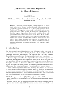 CAS-Based Lock-Free Algorithm for Shared Deques