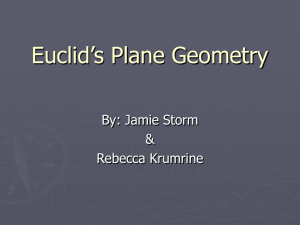 Euclid`s Plane Geometry