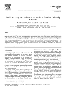 Antibiotic usage and resistance — trends in Estonian University