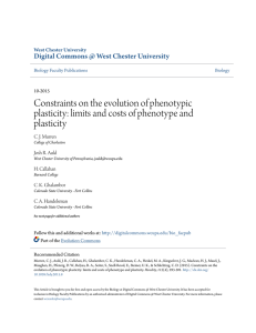 Constraints on the evolution of phenotypic plasticity