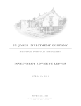 st. james investment company investment adviser`s letter