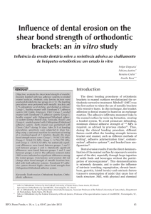 Influence of dental erosion on the shear bond strength of orthodontic