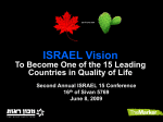 ISRAEL Vision To Become One of the 15 Leading Countries in