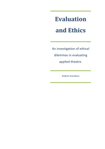 Evaluation and Ethics - Collective Encounters