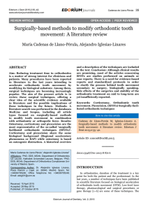 Surgically-based methods to modify orthodontic tooth movement: A