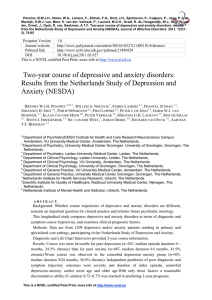 Two-year course of depressive and anxiety disorders: results