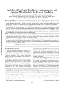 Inhibition of Serotonin Reuptake by Antidepressants and