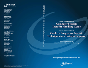 Guide to Integrating Forensic Techniques into Incident Response