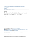 Tort Liability for Artificial Intelligence and Expert Systems, 10
