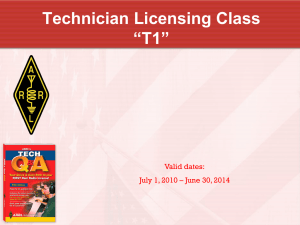 Amateur Radio Technician Class Element 2 Course