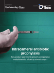 Intracameral antibiotic prophylaxis