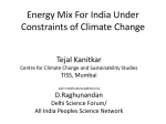Energy Mix for India under Constraints of Climate Change by Tejal