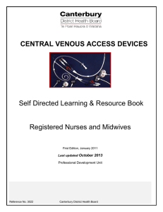 central venous access devices - Canterbury District Health Board