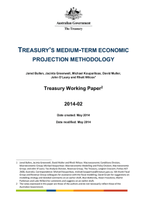 2014-15 Budget medium-term economic projections