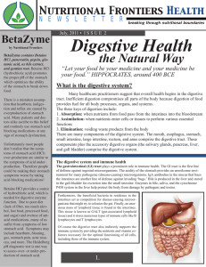 Digestive Health - Nutritional Frontiers