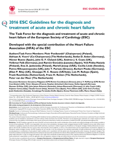 2016 ESC Guidelines for the diagnosis and treatment of acute and