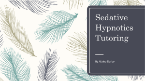 Pharmacology Tutoring for Sedative Hypnotics and Antiemetics