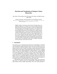 Detection and Visualization of Subspace Cluster Hierarchies