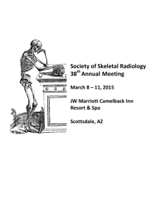 Society of Skeletal Radiology 38 Annual Meeting
